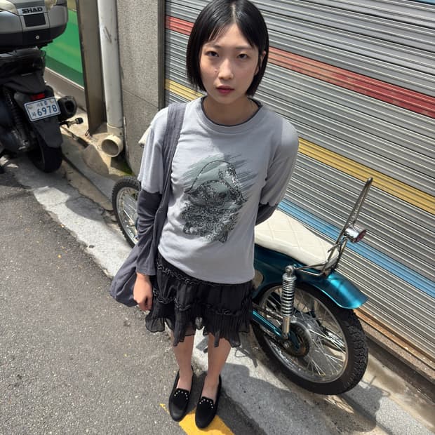 컷아웃 레이어드 슬리브 skrr
