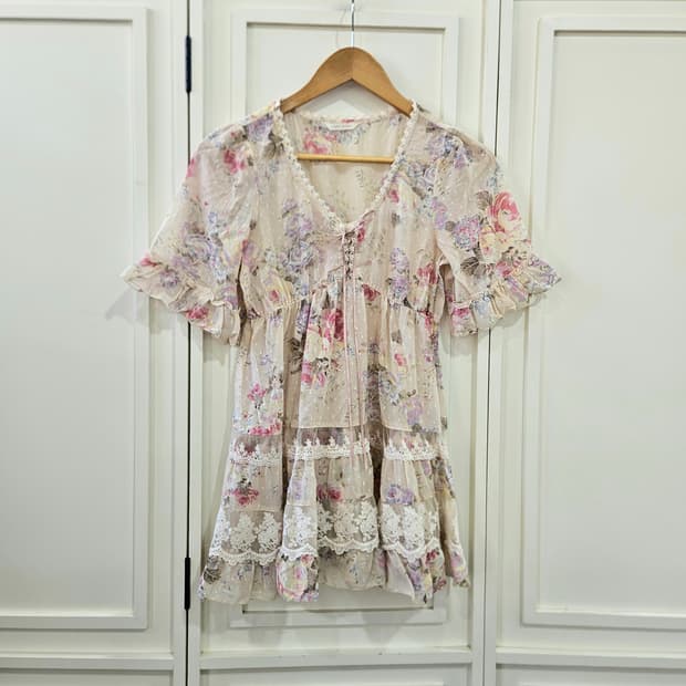 플라워 쉬폰 원피스