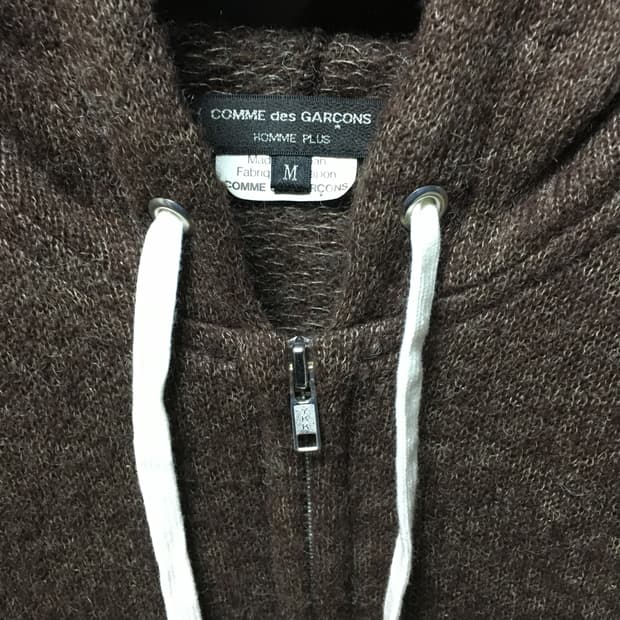 꼼데가르송 옴므 플러스 니티드 후드코트