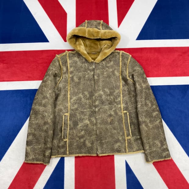 레더 후드 무스탕 L 