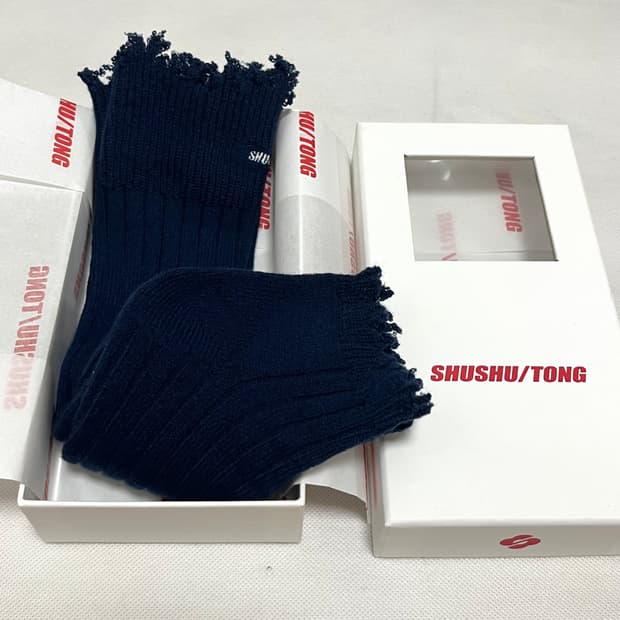 [F]슈슈통 26ss 로고 삭스 부츠/네이비