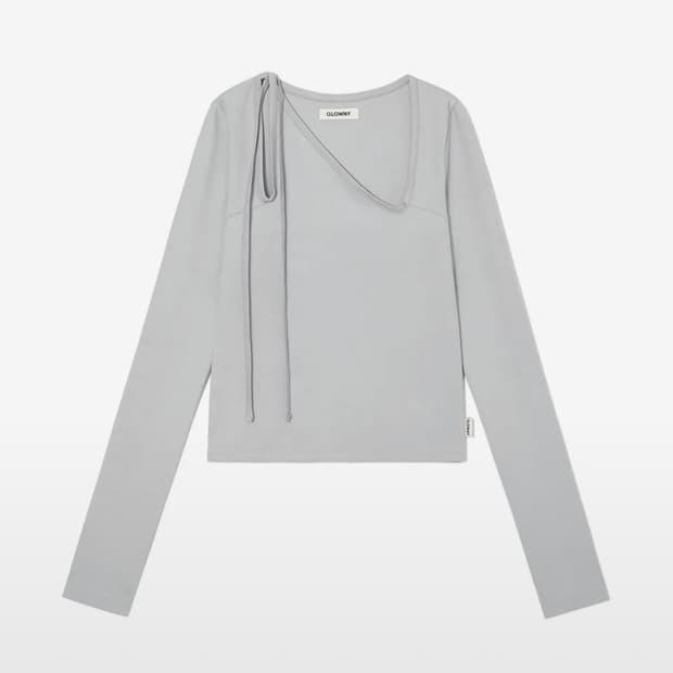 MIA SQUARE NECK LONG SLEEVE (COASTAL GRA