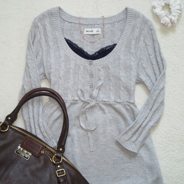 Hollister babydoll 베이비돌 7부 니트🧶
