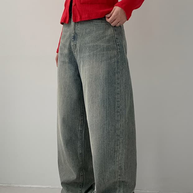 Festo Vintage Wide Jeans (Yellow)