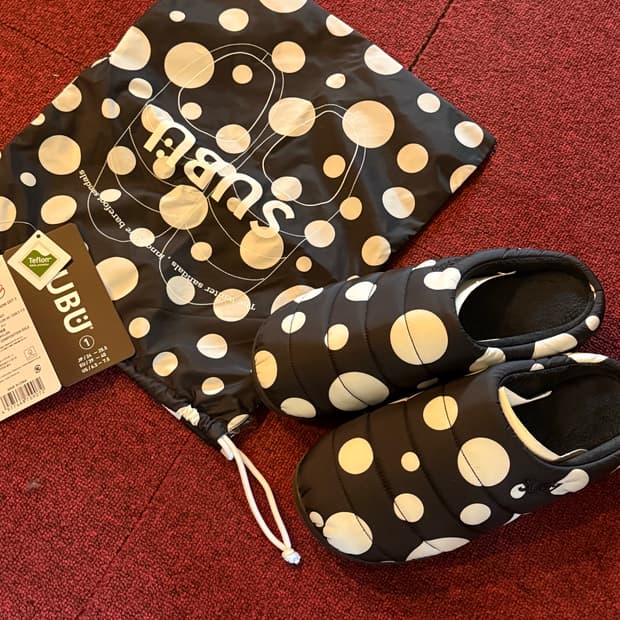 수부 도트 패딩 슬리퍼 1사이즈