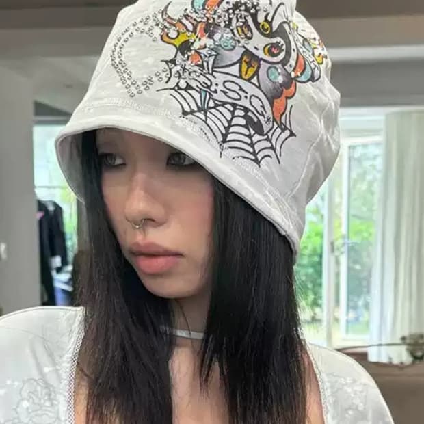 QSC Rose Painting Cotton Hat