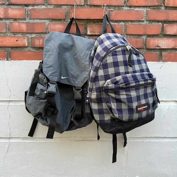 이스트팩 체크 울 백팩