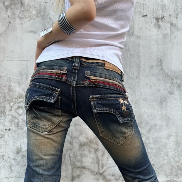 Y2K low rise denim pants