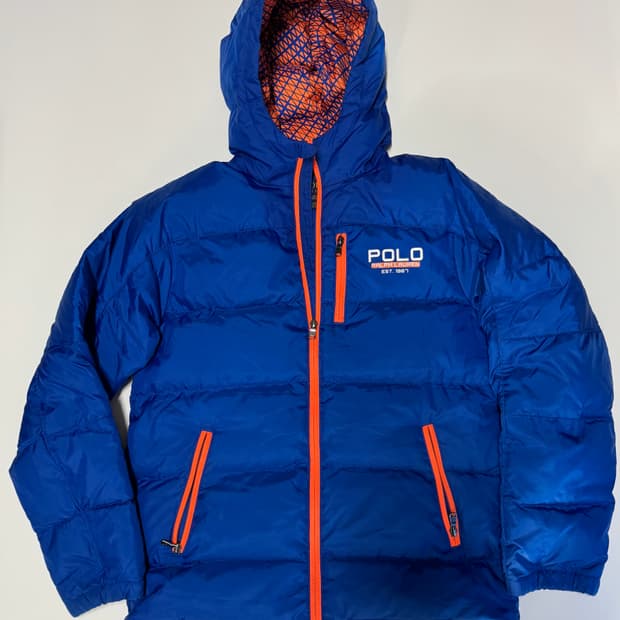 정품!! 여성 폴로 랄프로렌 키즈 덕 다운 후드 패딩 점퍼