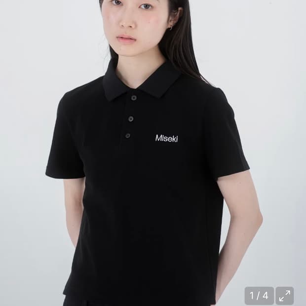 미세키서울 Logo pk t-shirts BLACK