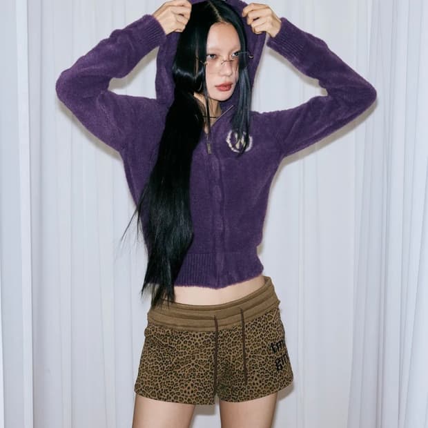 더미스테리어스호텔 퍼 니트 집업