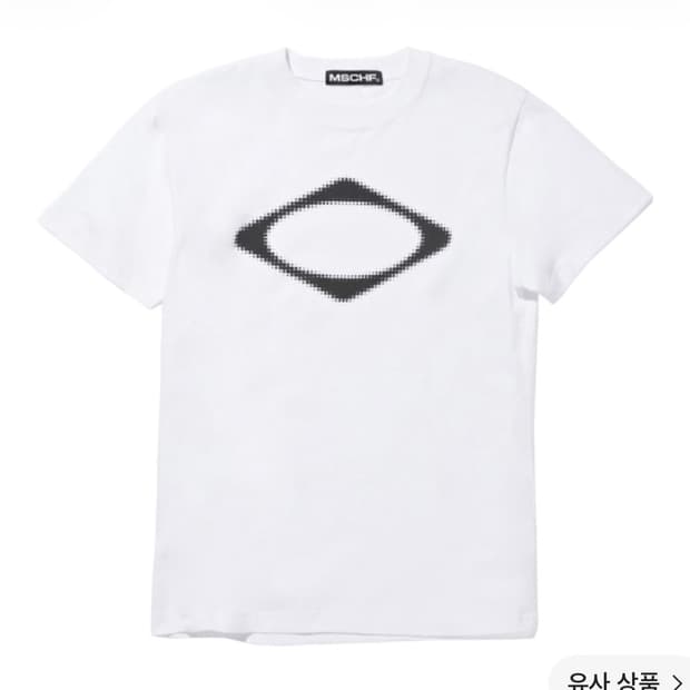 미스치프 롬버스 블러 티셔츠 베이직