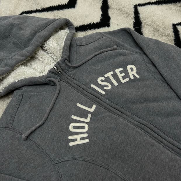 [L]홀리스터 스펠아웃 쉐르파 후드집업/그레이