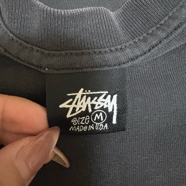 스투시 베이직 피그먼트 반팔 M