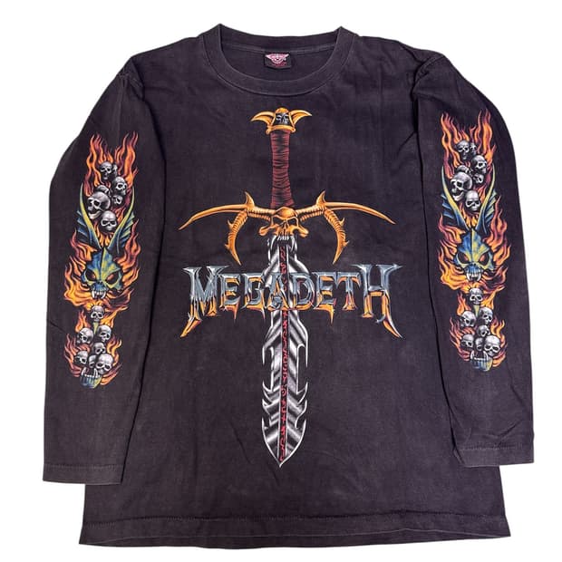 빈티지 00s 메가데스 MEGADETH 부틀렉 롱슬리브 L