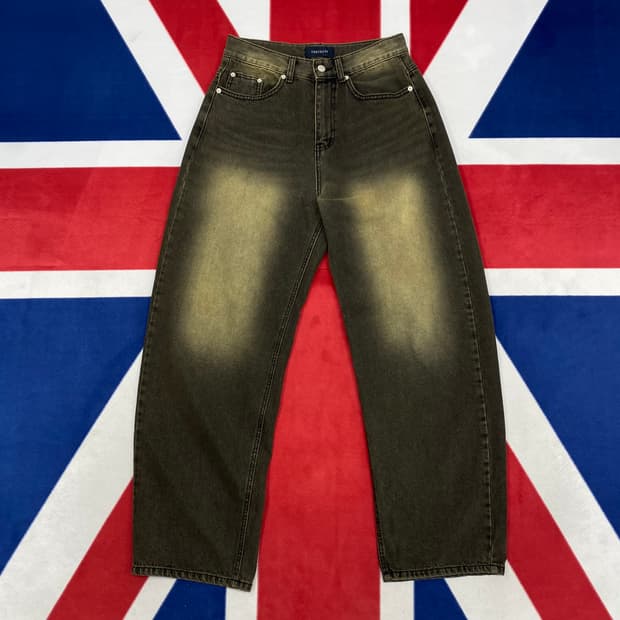 빈티지 와이드 워싱데님팬츠 S 