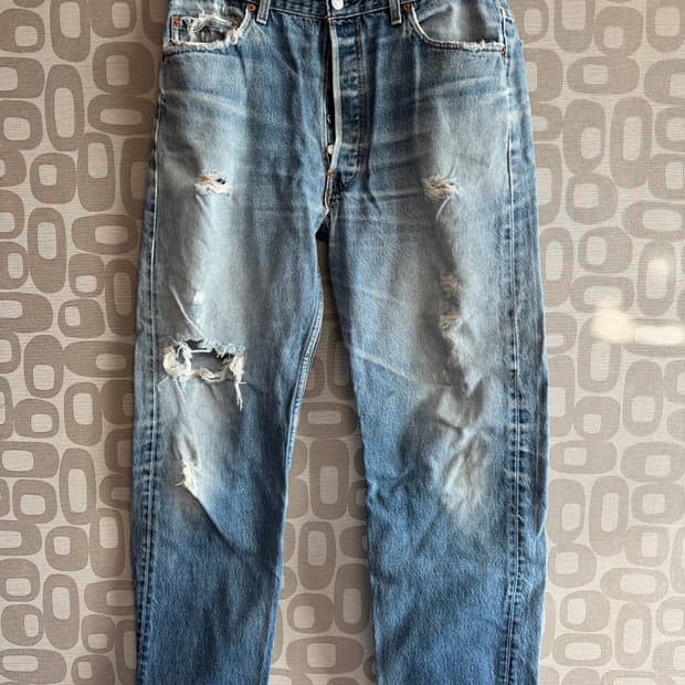 Levi's 리바이스 USA 빈티지 501 커스텀 데님 청바지