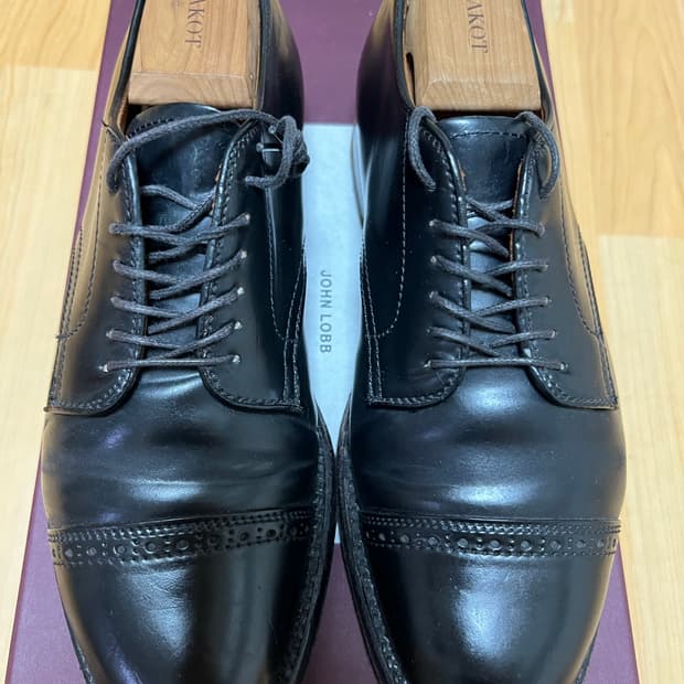 알든 A7503 블랙 코도반 스트레이트팁 6 1/2 D