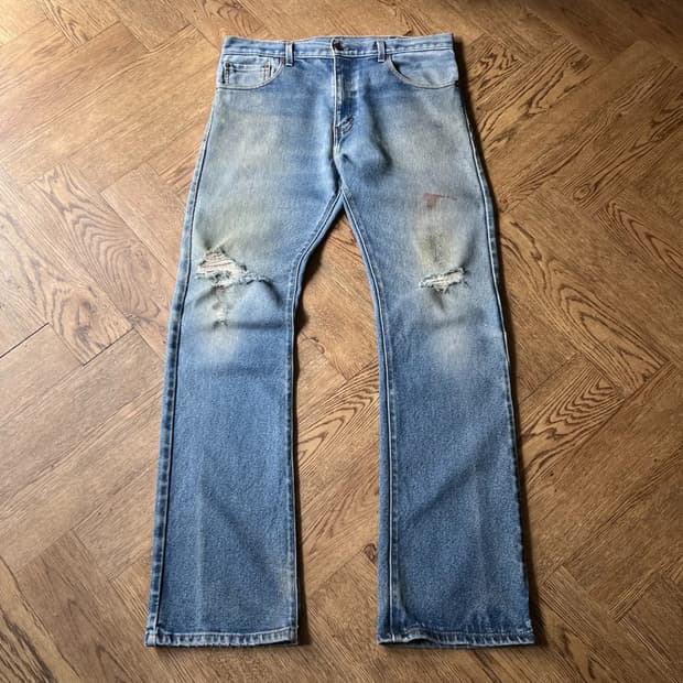 [34]리바이스 517 디스트로이드 스트레치 플레어 데님 팬츠