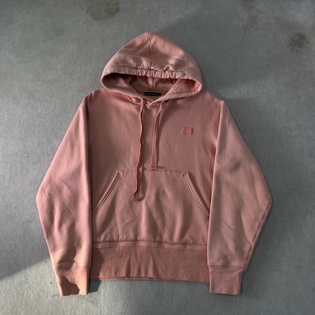 95 아크네스튜디오 페이스로고 딸기우유 후드티 