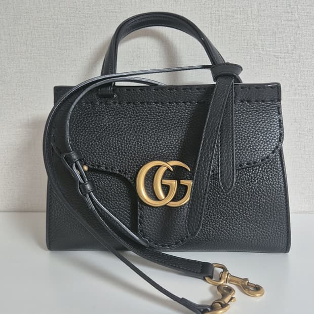구찌 GC 마몽 탑핸들 스몰 블랙 가방 421890