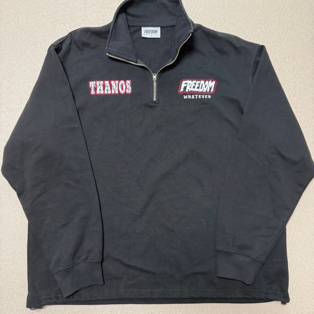 [XL]프리덤 타노스 하프집업 스웨트셔츠