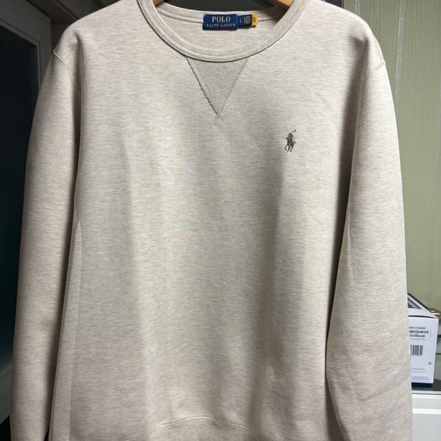 폴로 더블니트 맨투맨 L 오트밀