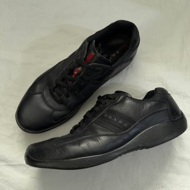 프라다 스포츠 아메리카컵 트리플블랙 스니커즈