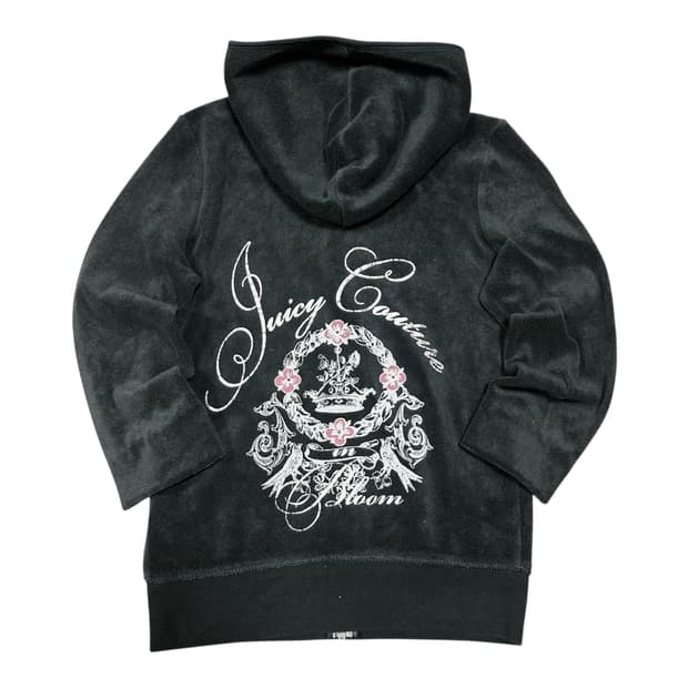 ✨ (바배) 쥬시 꾸뛰르 Y2K 벨벳 후드 집업 