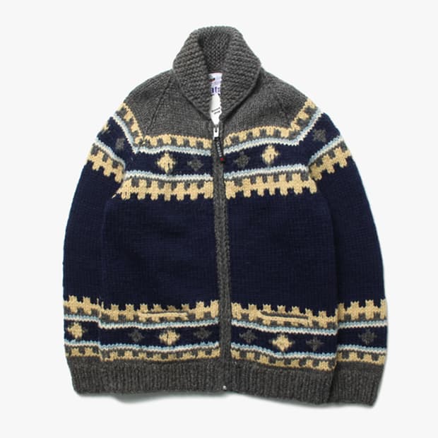  KANATA "Blue Knit Zip-up"