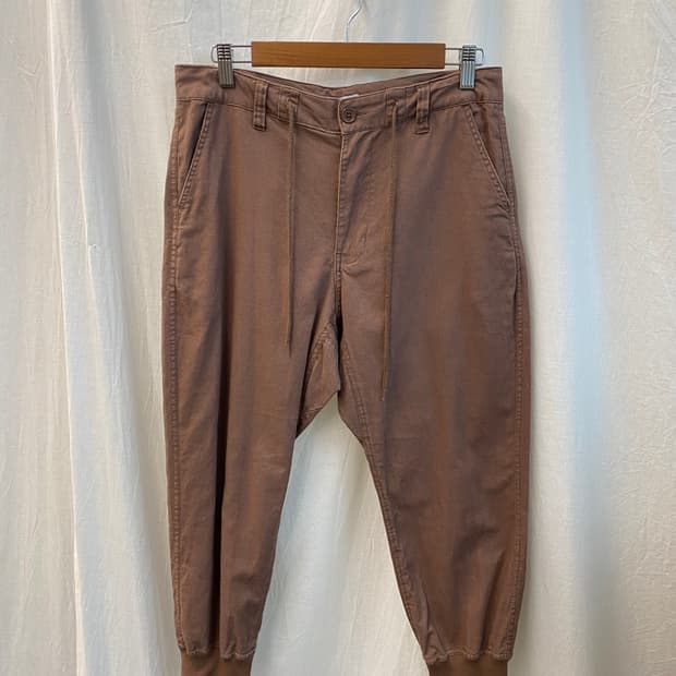 ROCKY MONROE 린넨면 브라운 7부조거팬츠(L)