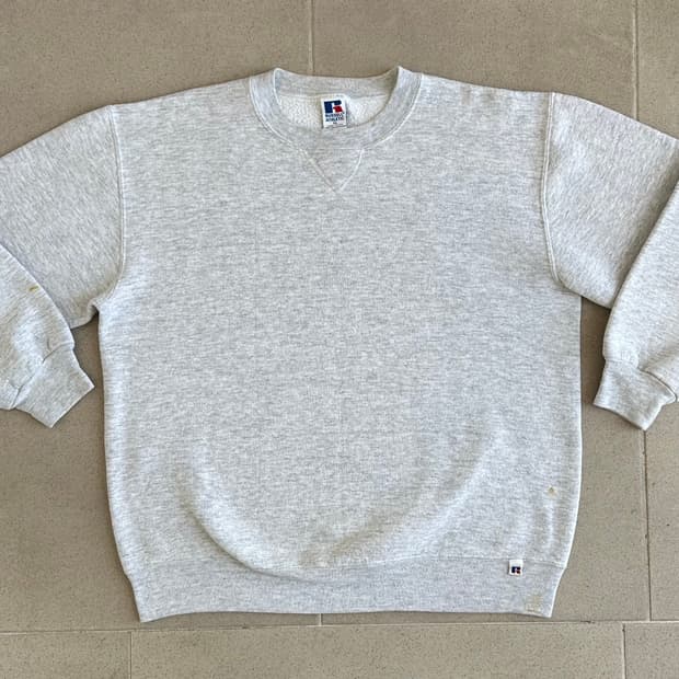 90s 빈티지 러셀 스웻셔츠 그레이 XL USA