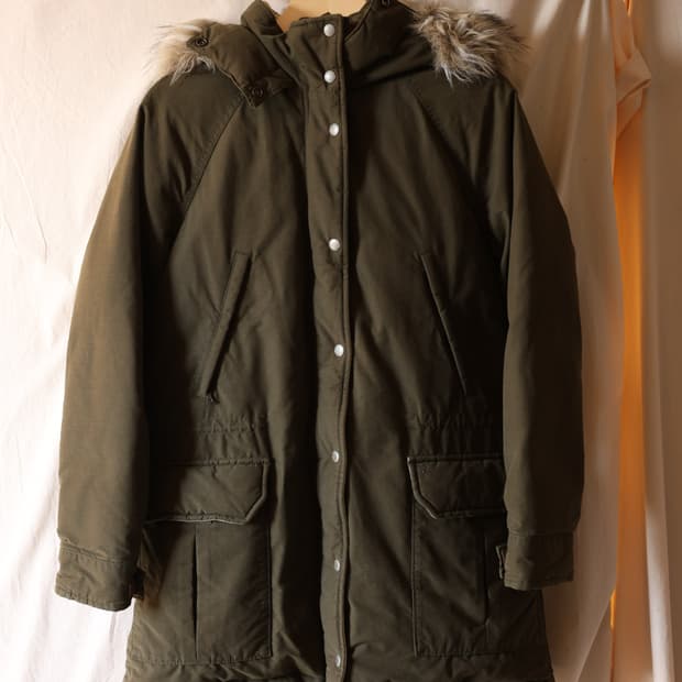 폴로 랄프로렌 데님 앤 서블라이 밀리터리 베이스 퍼 후드 파카