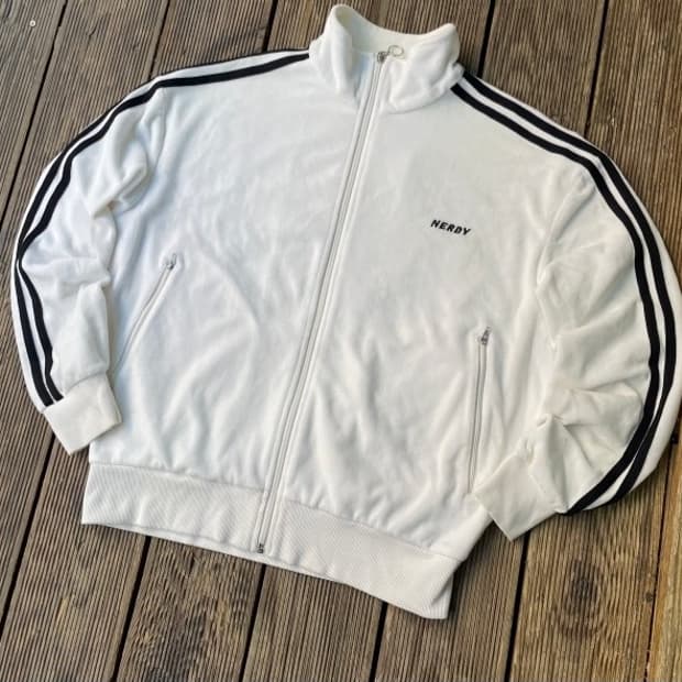 널디 벨벳 화이트 흰검 트랙탑 져지집업 95~100