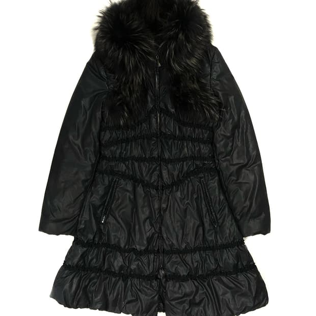 Roberto Cavalli 밍크 퍼 셔링 롱 패딩자켓