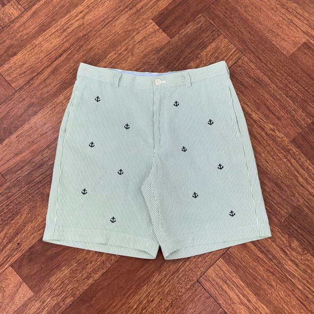 34 브룩스브라더스 시어서커 스트라이프 반바지 팬츠 