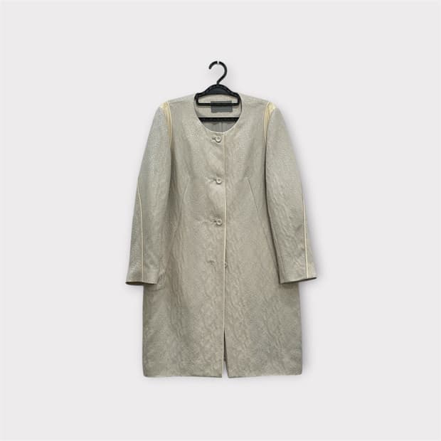 르베이지 실크 혼방 베이지 코트 여성 S 91사이즈