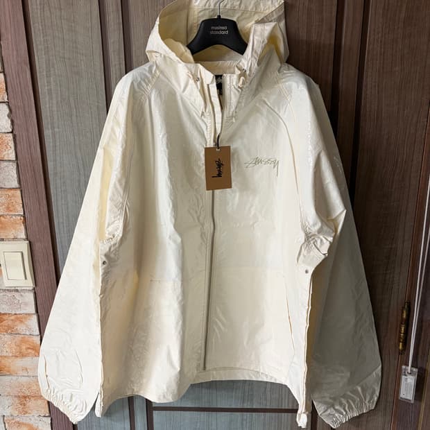 새상품(XXL)스투시 비치쉘 코티드 립스탑 자켓 본