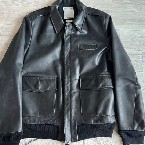 Visvim elemendorf leather jacket M