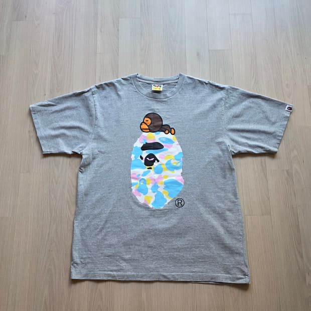 [새상품급,xl]베이프 뉴 멀티 카모 에이프 반팔