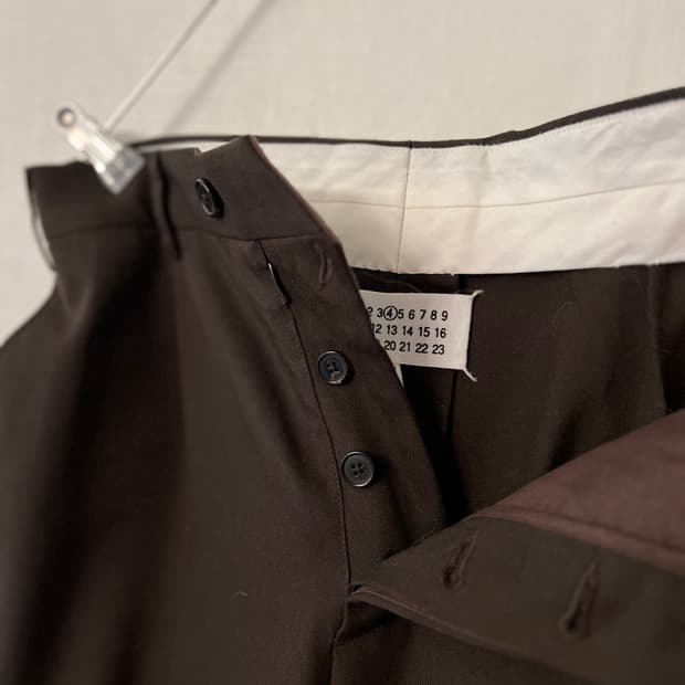 마르지엘라 브라운 팬츠 (와이드핏)