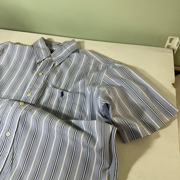 M 95-100 폴로 랄프로렌 포니로고 스트라이프 반팔셔츠