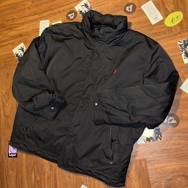 Polo ralph lauren padded parka black