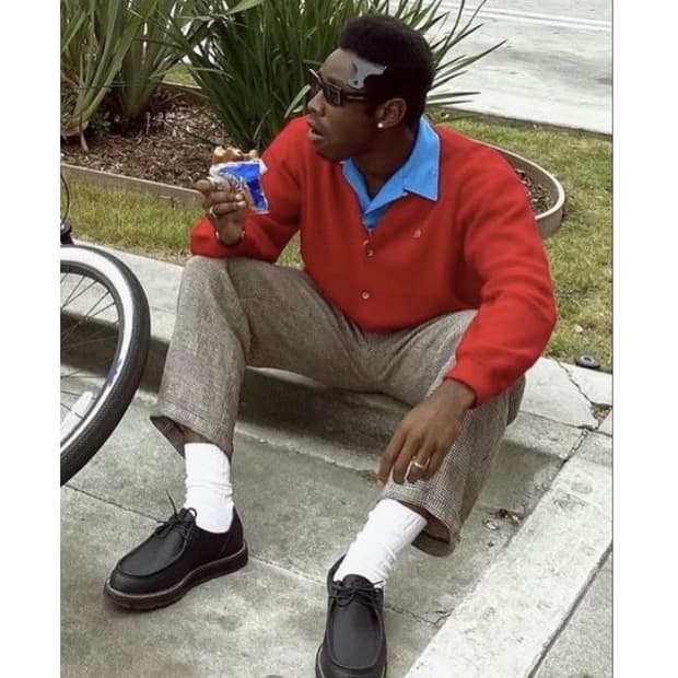 70s IZOD 라코스테 아크릴 가디건 레드