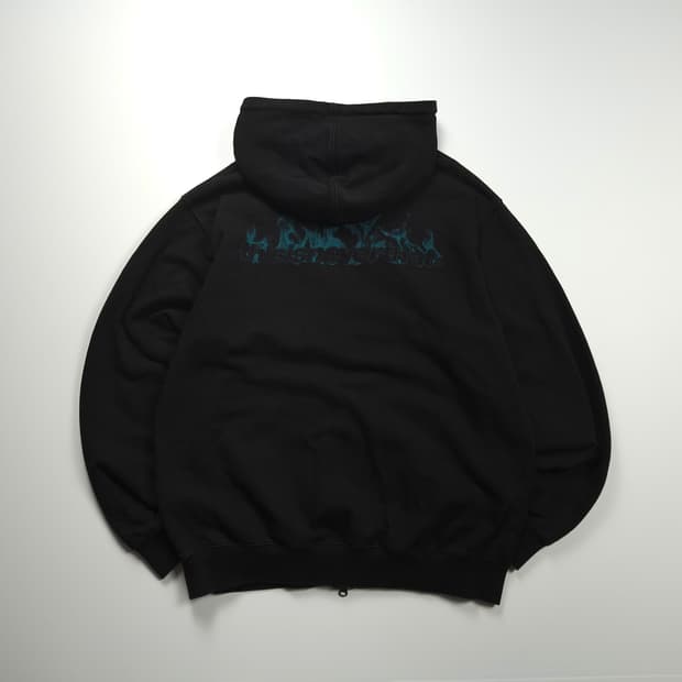 디스이즈네버댓 프레임 빅로고 블랙 후드 집업 (100)