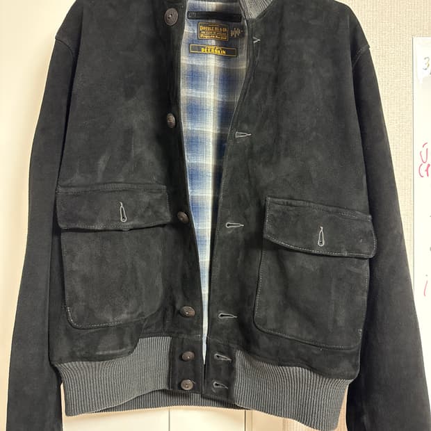 더블알엘 스웨이드 보머자켓