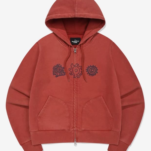 SPIRAL HOOD ZIP UP (red)