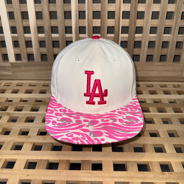mlb LA 다저스 레오파드 패턴 바이저 캡