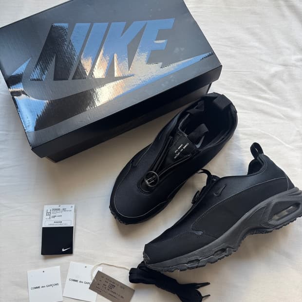 나이키 x 꼼데가르송 옴므 플러스 에어맥스 선더 SP 블랙 CDG x N