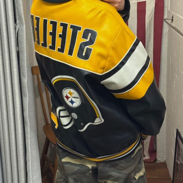 00s NFL X STEELERS G-lll 바시티 자켓 옐로